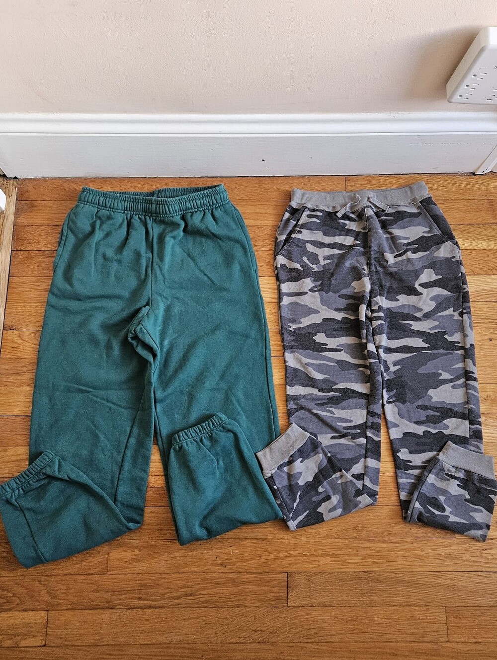 Gap Green Joggers & Splendid Gray Camo Pull-On Pants Set Of 2